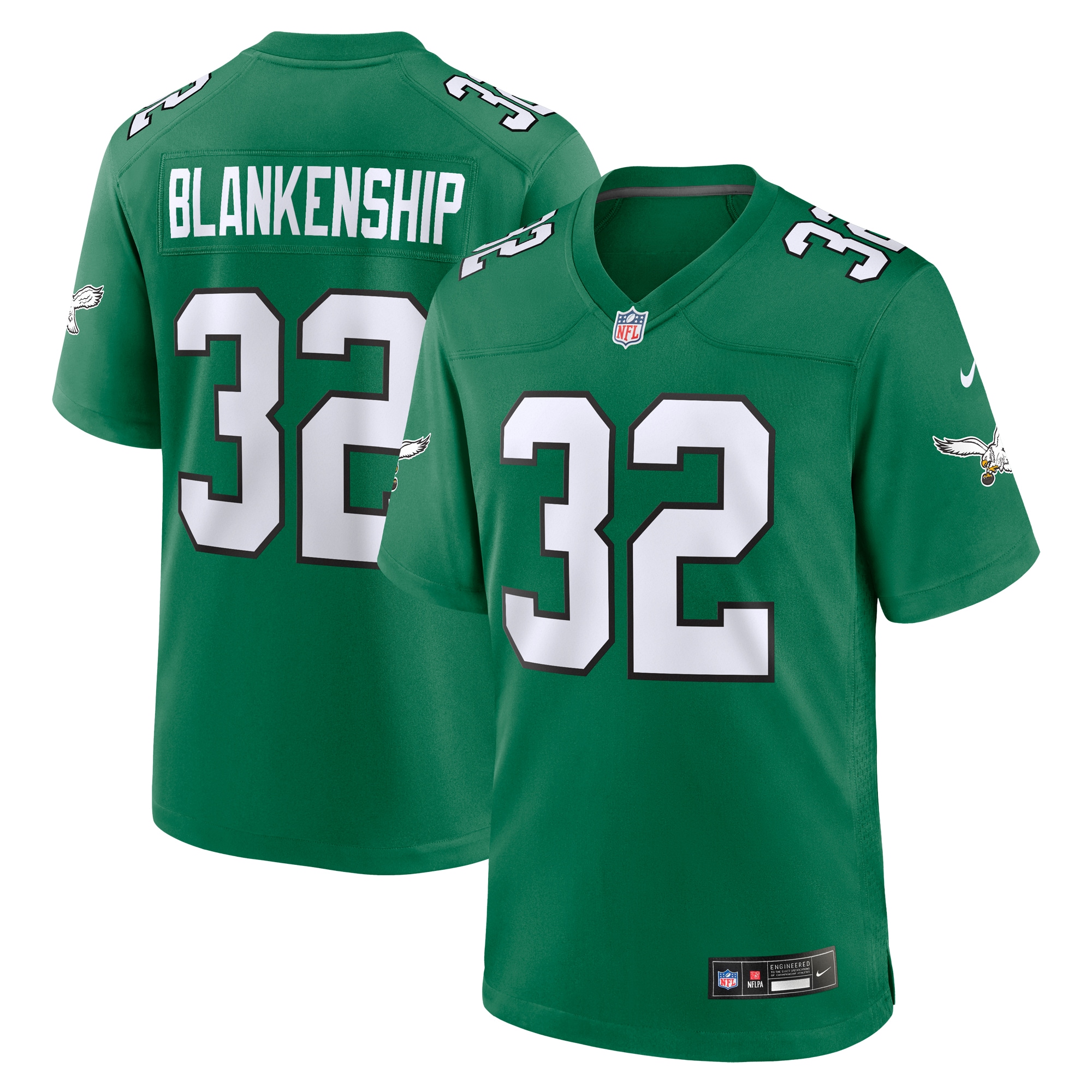 Men's Philadelphia Eagles Reed Blankenship  Kelly Green Alternate Game Jersey
