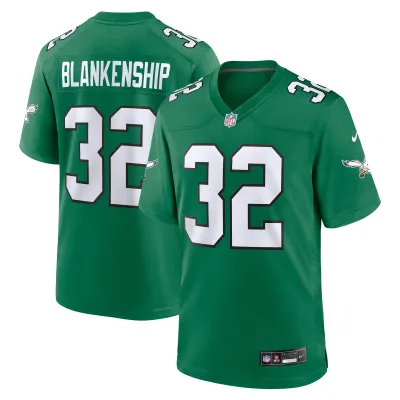 Men's Philadelphia Eagles Reed Blankenship  Kelly Green Alternate Game Jersey 01