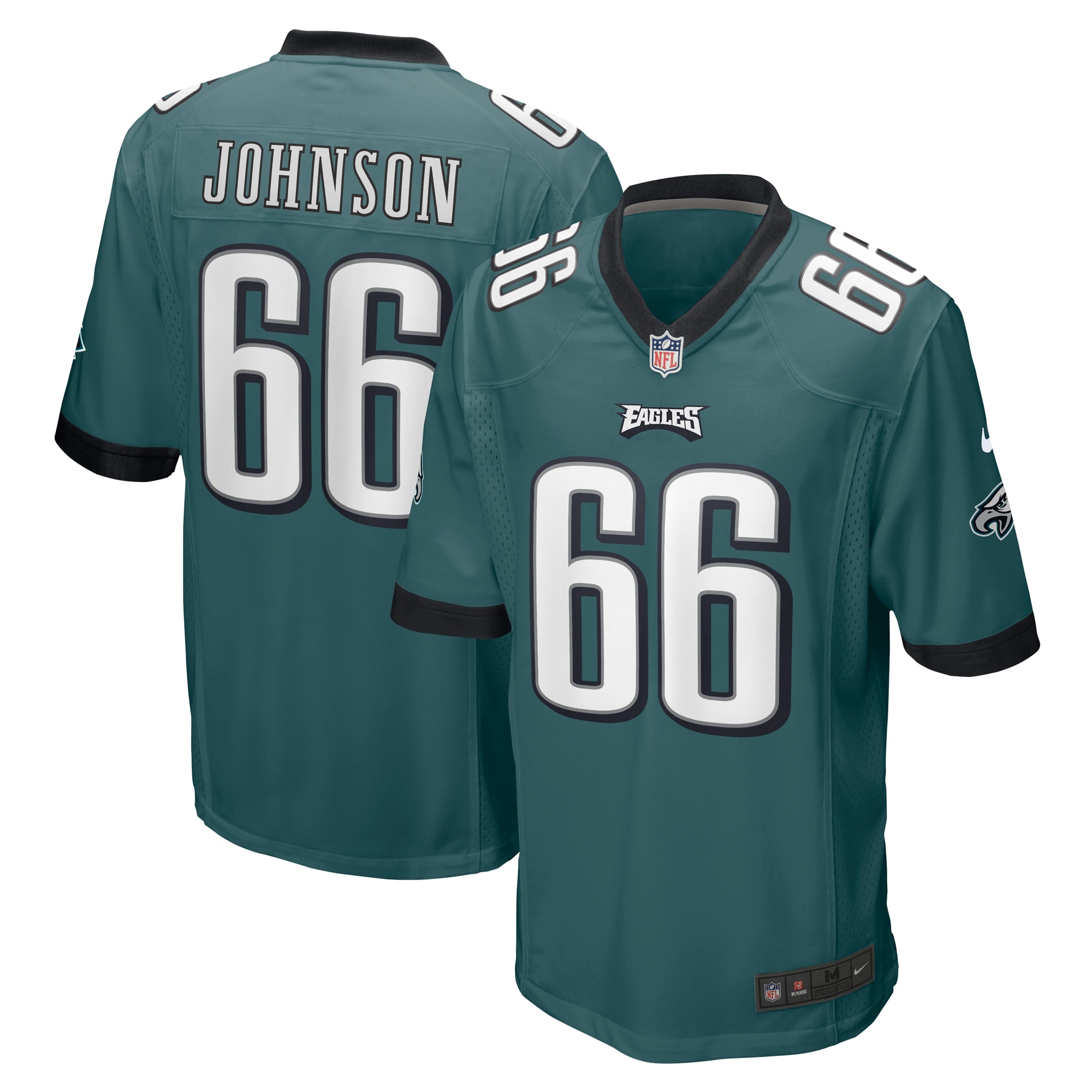 Men's Philadelphia Eagles Roderick Johnson Midnight Green Game Jersey