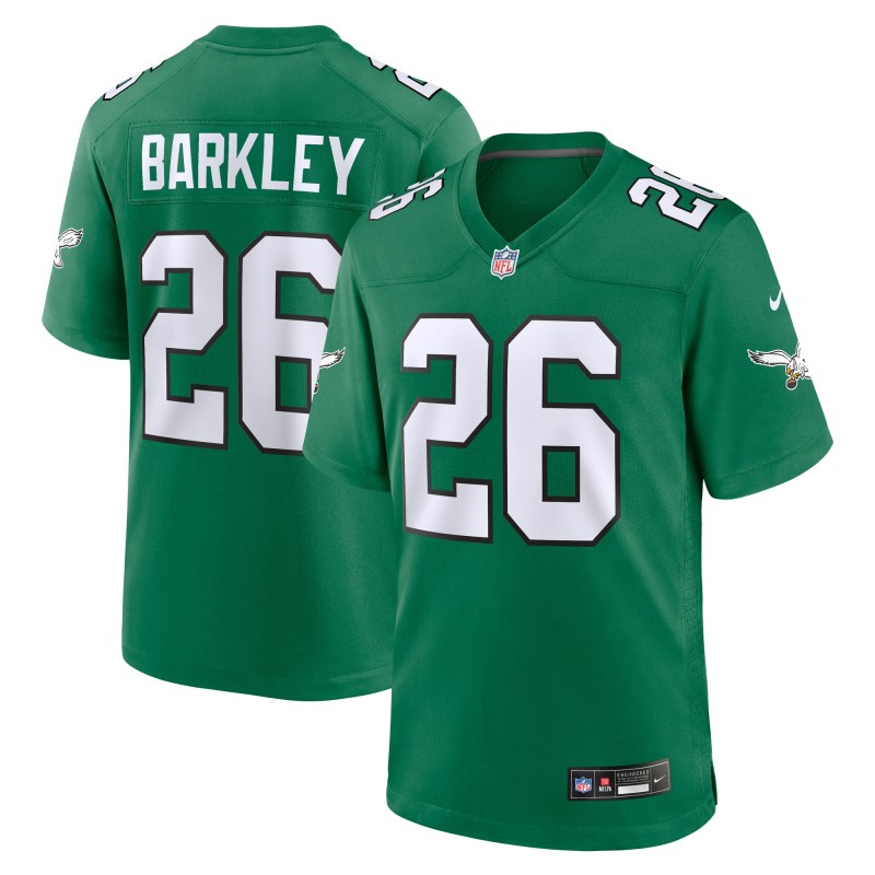Men's Philadelphia Eagles Saquon Barkley  Kelly Green Alternate Game Jersey