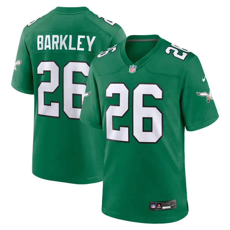 Men's Philadelphia Eagles Saquon Barkley  Kelly Green Alternate Game Jersey