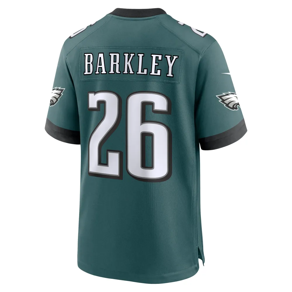 Men's Philadelphia Eagles Saquon Barkley Midnight Green Game Player Jersey