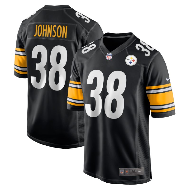 Men's Pittsburgh Steelers Caleb Johnson  Black Game Jersey