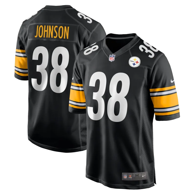 Men's Pittsburgh Steelers Caleb Johnson  Black Game Jersey