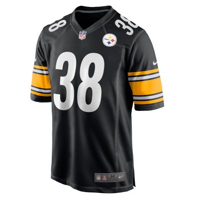 Men's Pittsburgh Steelers Caleb Johnson  Black Game Jersey 02