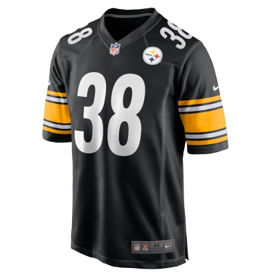 Men's Pittsburgh Steelers Caleb Johnson  Black Game Jersey 02