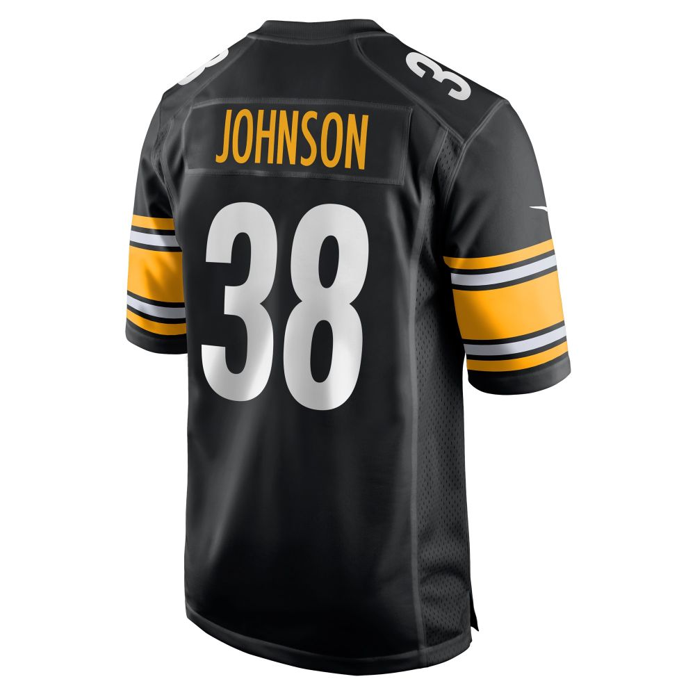 Men's Pittsburgh Steelers Caleb Johnson  Black Game Jersey