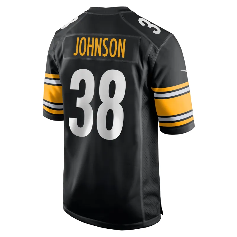 Men's Pittsburgh Steelers Caleb Johnson  Black Game Jersey