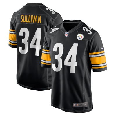 Men's Pittsburgh Steelers Chandon Sullivan  Black Game Jersey 01