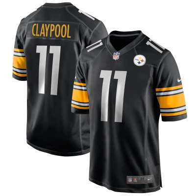 Men's Pittsburgh Steelers Chase Claypool Black Game Jersey 01
