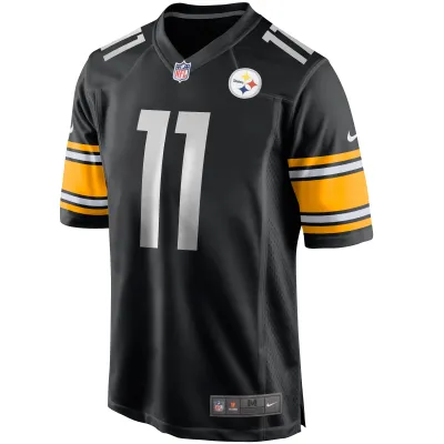 Men's Pittsburgh Steelers Chase Claypool Black Game Jersey 02