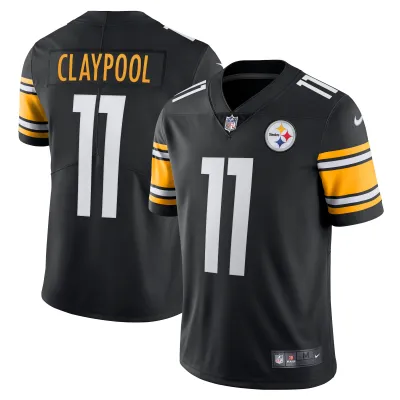 Men's Pittsburgh Steelers Chase Claypool Black Vapor Limited Player Jersey 01