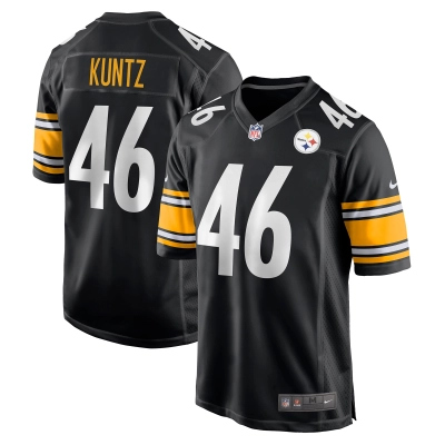Men's Pittsburgh Steelers Christian Kuntz Black Game Jersey 01