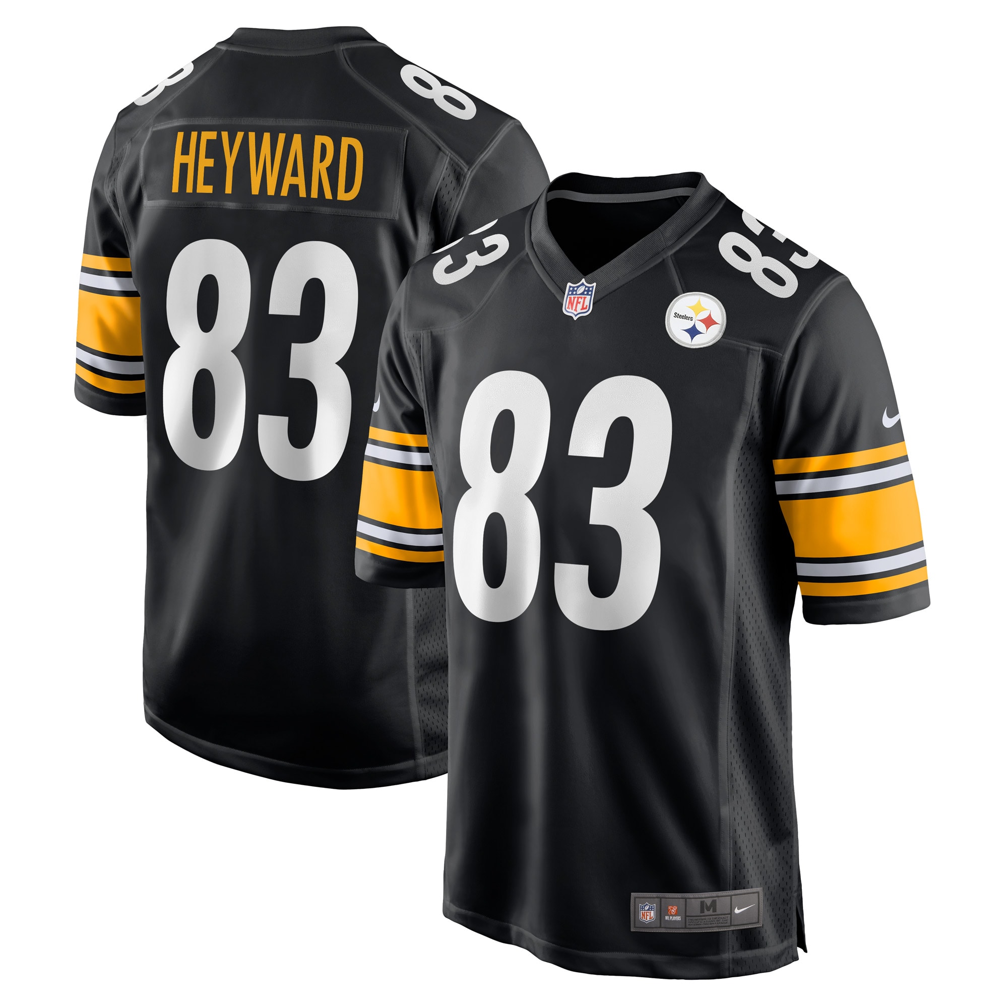 Men's Pittsburgh Steelers Connor Heyward Black Game Player Jersey