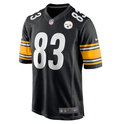 Men's Pittsburgh Steelers Connor Heyward Black Game Player Jersey 02