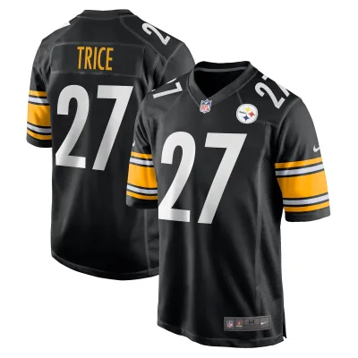 Men's Pittsburgh Steelers Cory Trice  Black Game Jersey 01