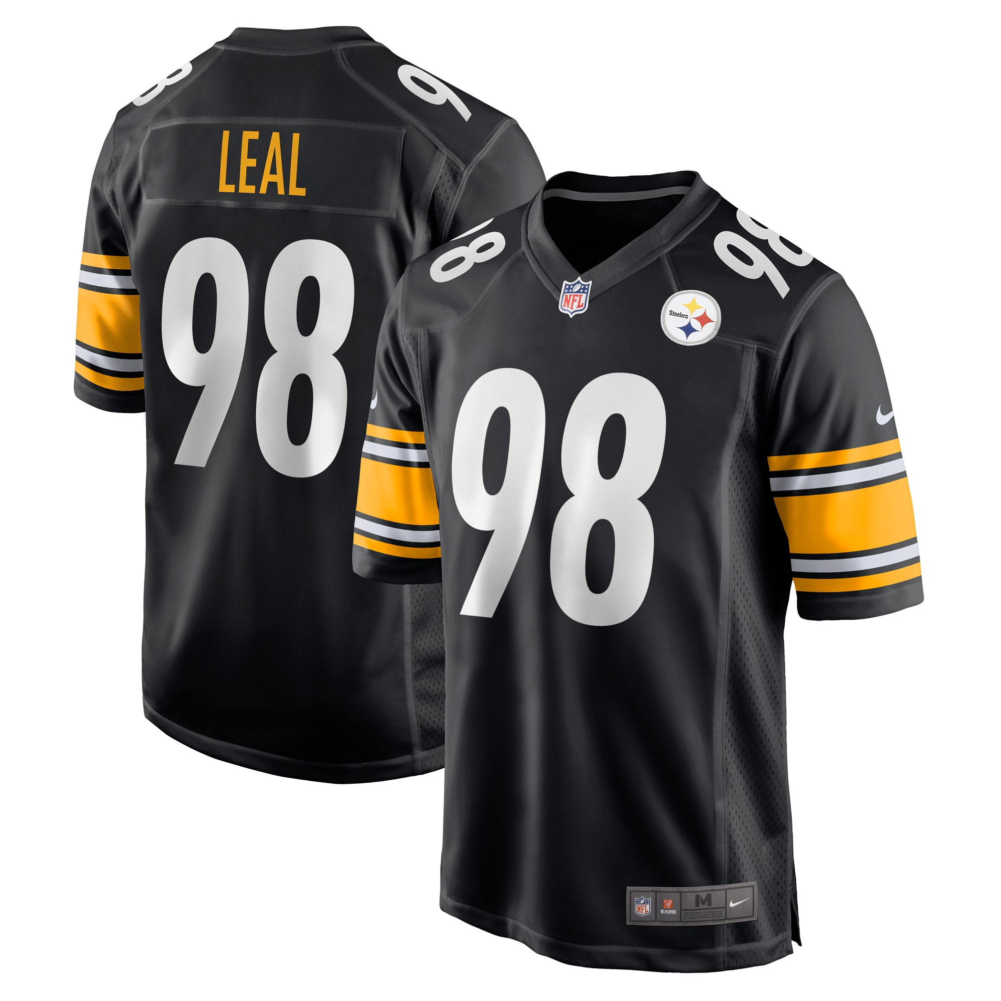 Men's Pittsburgh Steelers DeMarvin Leal Black Game Player Jersey