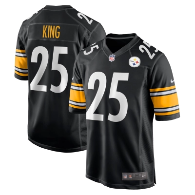 Men's Pittsburgh Steelers Desmond King  Black Game Jersey 01