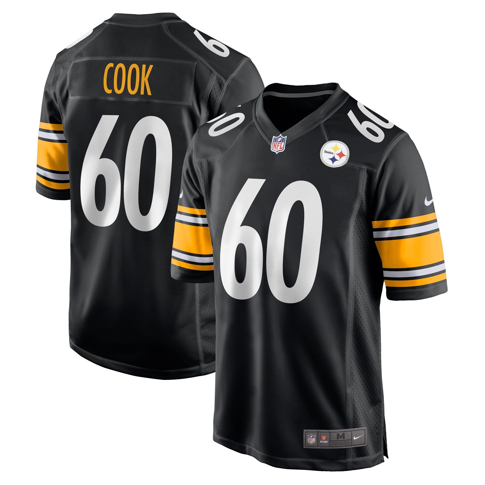 Men's Pittsburgh Steelers Dylan Cook  Black Game Jersey