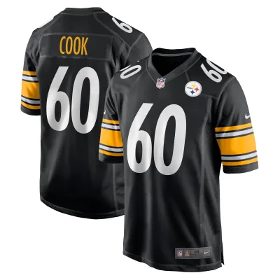 Men's Pittsburgh Steelers Dylan Cook  Black Game Jersey 01