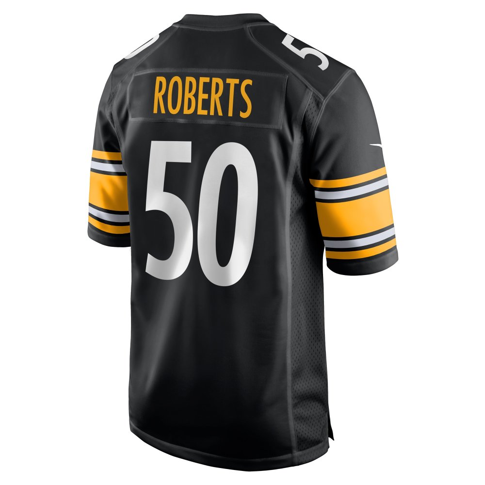 Men's Pittsburgh Steelers Elandon Roberts  Black Game Jersey