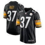 Men's Pittsburgh Steelers Elijah Riley Black Game Player Jersey