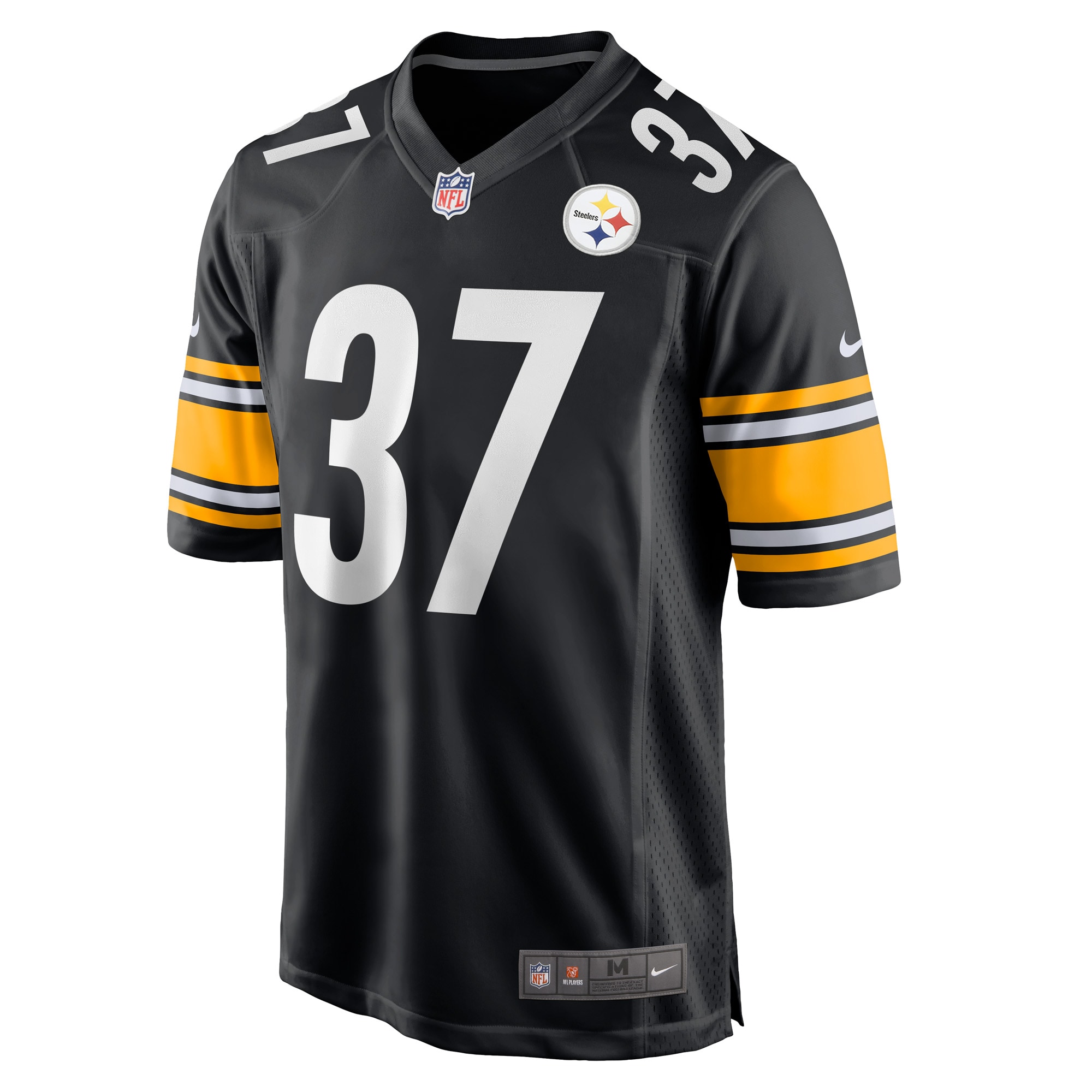 Men's Pittsburgh Steelers Elijah Riley Black Game Player Jersey