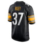 Men's Pittsburgh Steelers Elijah Riley Black Game Player Jersey