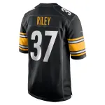 Men's Pittsburgh Steelers Elijah Riley Black Game Player Jersey