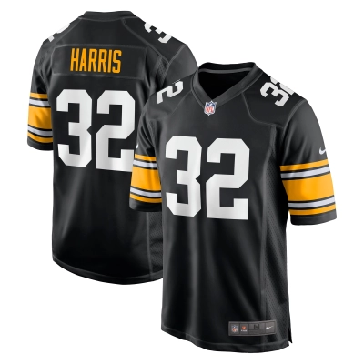 Men's Pittsburgh Steelers Franco Harris Black Alternate Retired Player Jersey 01