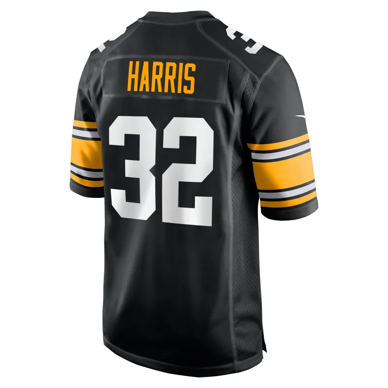 Men's Pittsburgh Steelers Franco Harris Black Alternate Retired Player Jersey