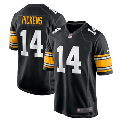 Men's Pittsburgh Steelers George Pickens Black Alternate Game Player Jersey 01