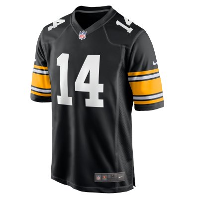 Men's Pittsburgh Steelers George Pickens Black Alternate Game Player Jersey 02