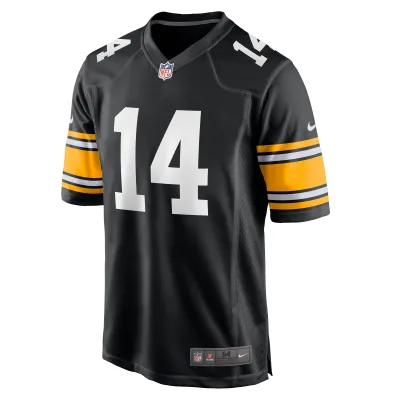 Men's Pittsburgh Steelers George Pickens Black Alternate Game Player Jersey 02