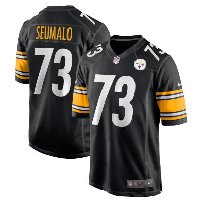 Men's Pittsburgh Steelers Isaac Seumalo  Black Game Jersey 01