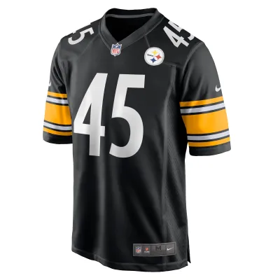 Men's Pittsburgh Steelers Jack Colletto  Black Game Jersey 02