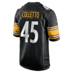 Men's Pittsburgh Steelers Jack Colletto  Black Game Jersey