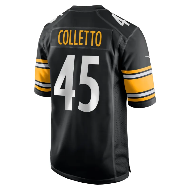 Men's Pittsburgh Steelers Jack Colletto  Black Game Jersey
