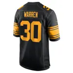Men's Pittsburgh Steelers Jaylen Warren  Black Alternate Game Jersey