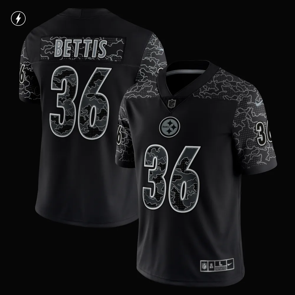 Men's Pittsburgh Steelers Jerome Bettis Black Retired Player RFLCTV Limited Jersey