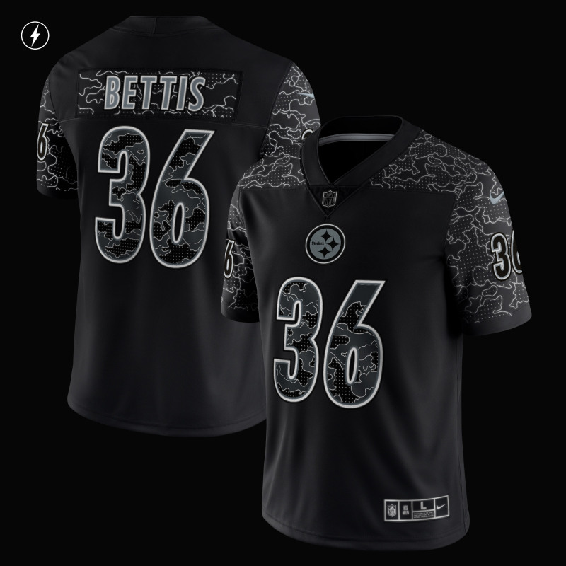 Men's Pittsburgh Steelers Jerome Bettis Black Retired Player RFLCTV Limited Jersey