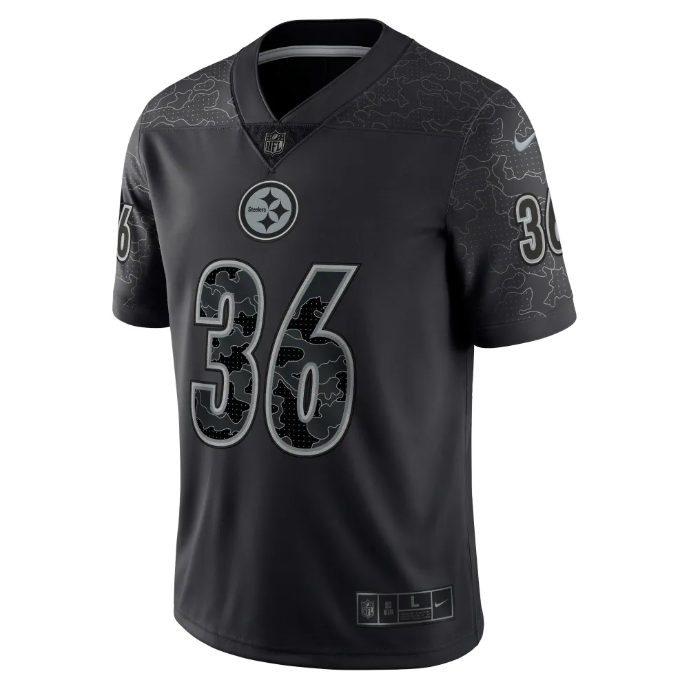Men's Pittsburgh Steelers Jerome Bettis Black Retired Player RFLCTV Limited Jersey