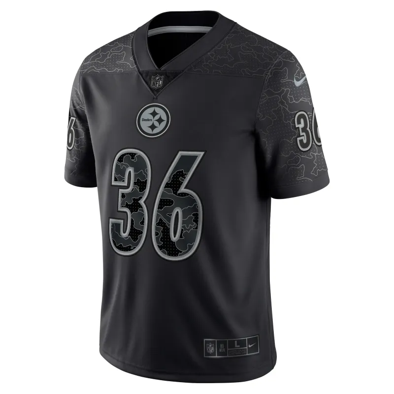 Men's Pittsburgh Steelers Jerome Bettis Black Retired Player RFLCTV Limited Jersey