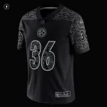 Men's Pittsburgh Steelers Jerome Bettis Black Retired Player RFLCTV Limited Jersey