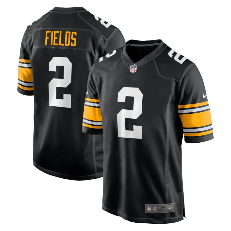 Men's Pittsburgh Steelers Justin Fields Black Alternate Game Jersey