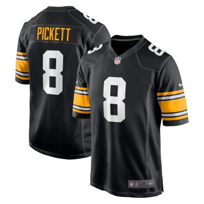 Men's Pittsburgh Steelers Kenny Pickett Black Player Alternate Game Jersey 01