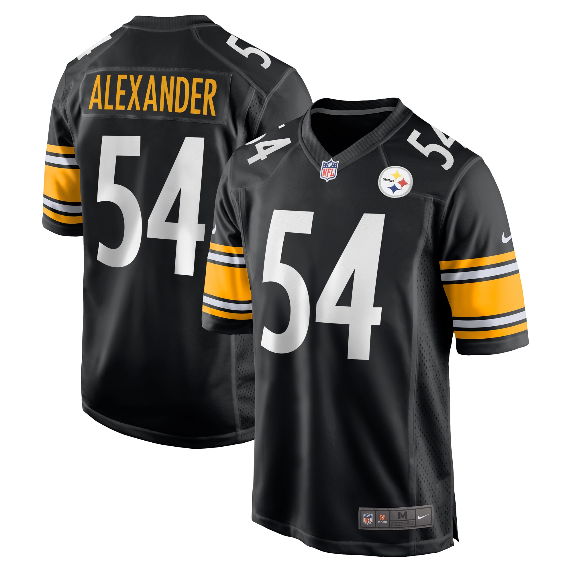 Men's Pittsburgh Steelers Kwon Alexander  Black Game Jersey