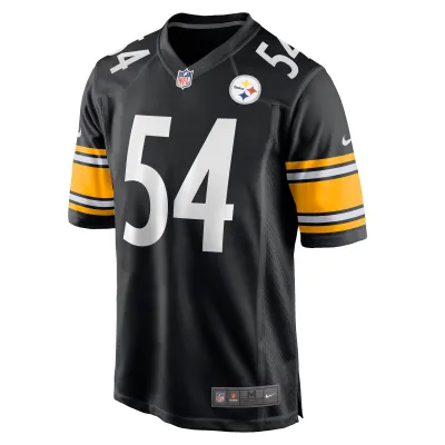 Men's Pittsburgh Steelers Kwon Alexander  Black Game Jersey 02