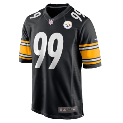 Men's Pittsburgh Steelers Larry Ogunjobi Black Game Player Jersey 02