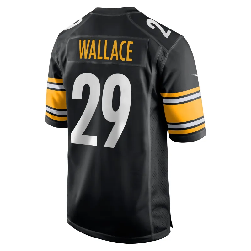 Men's Pittsburgh Steelers Levi Wallace Black Game Player Jersey